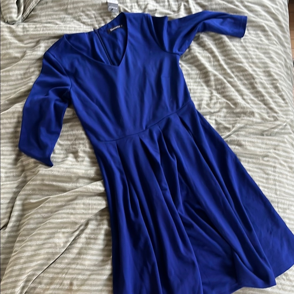 Elegant Blue Women's Dress